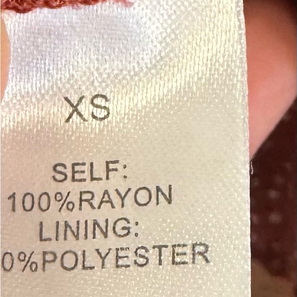 XS Rayon Top - Rust Brown - Picture 3 of 3